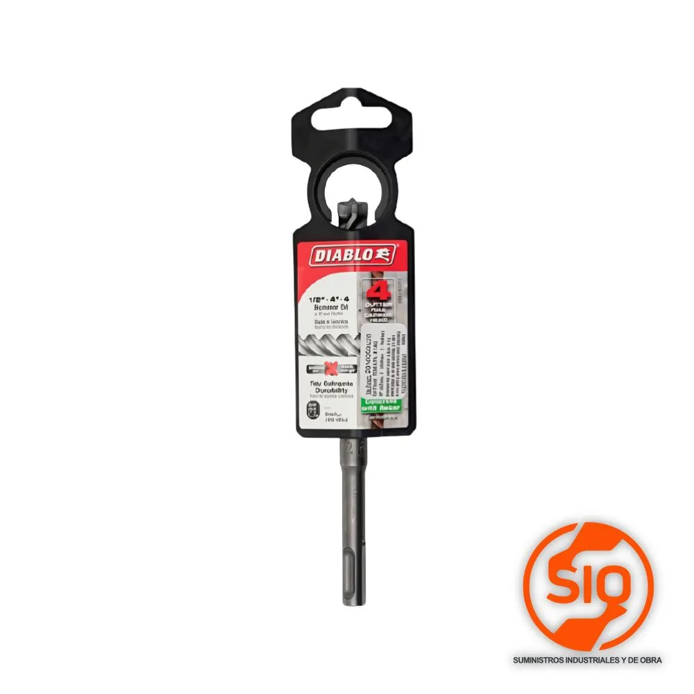 DIABLO BROCA 1/2 X 4 SDS PLUS 4 CUTTER 2610055628