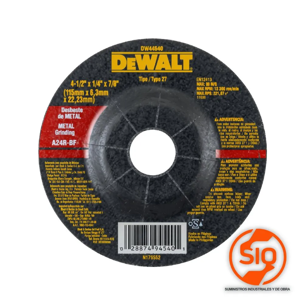 DEWALT DISCO 4-1/2 PARA PULIR DW44540-PH