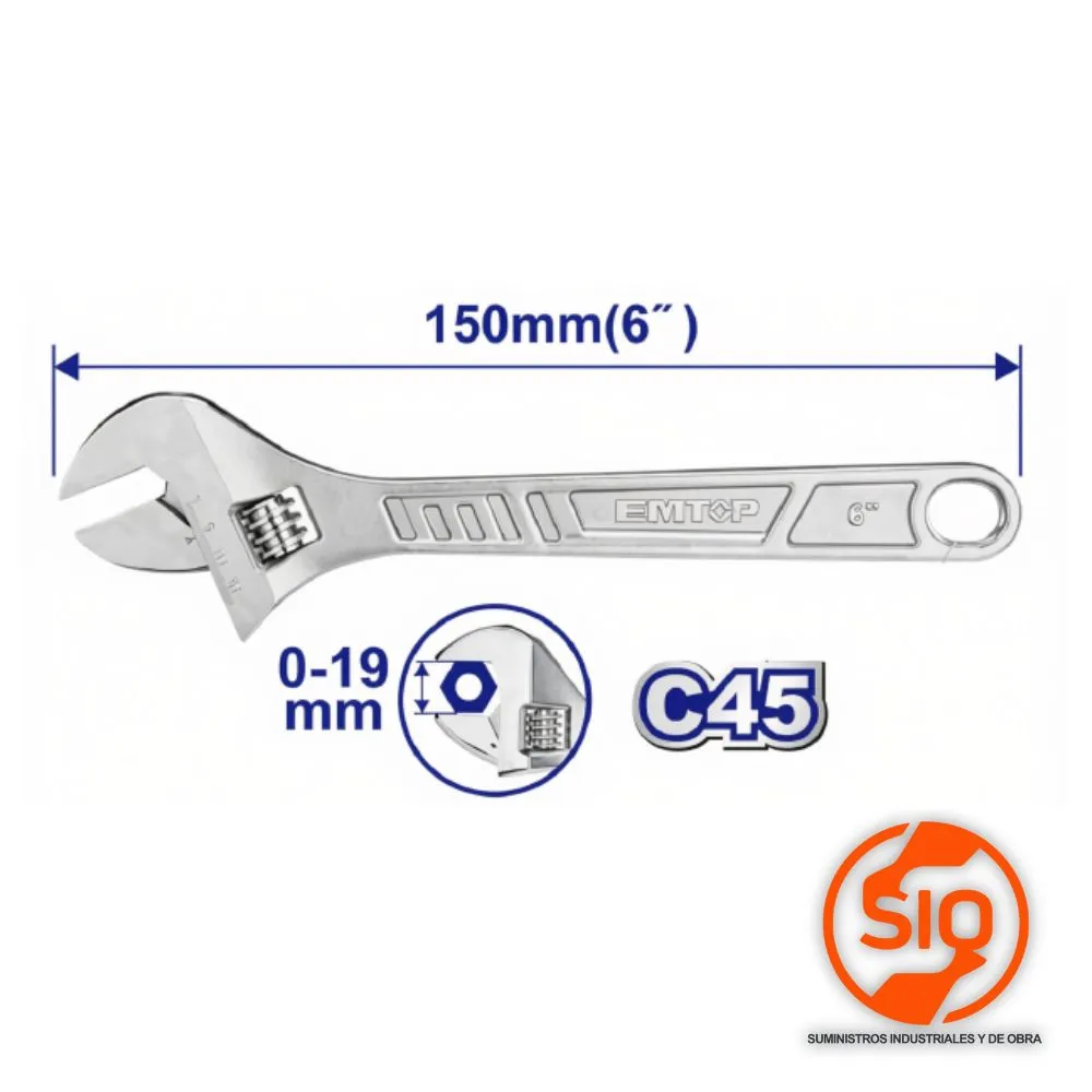 EMTOP LLAVE AJUSTABLE 6 PULG / EMTOP CANGREJO 6 PULG EAWH130622