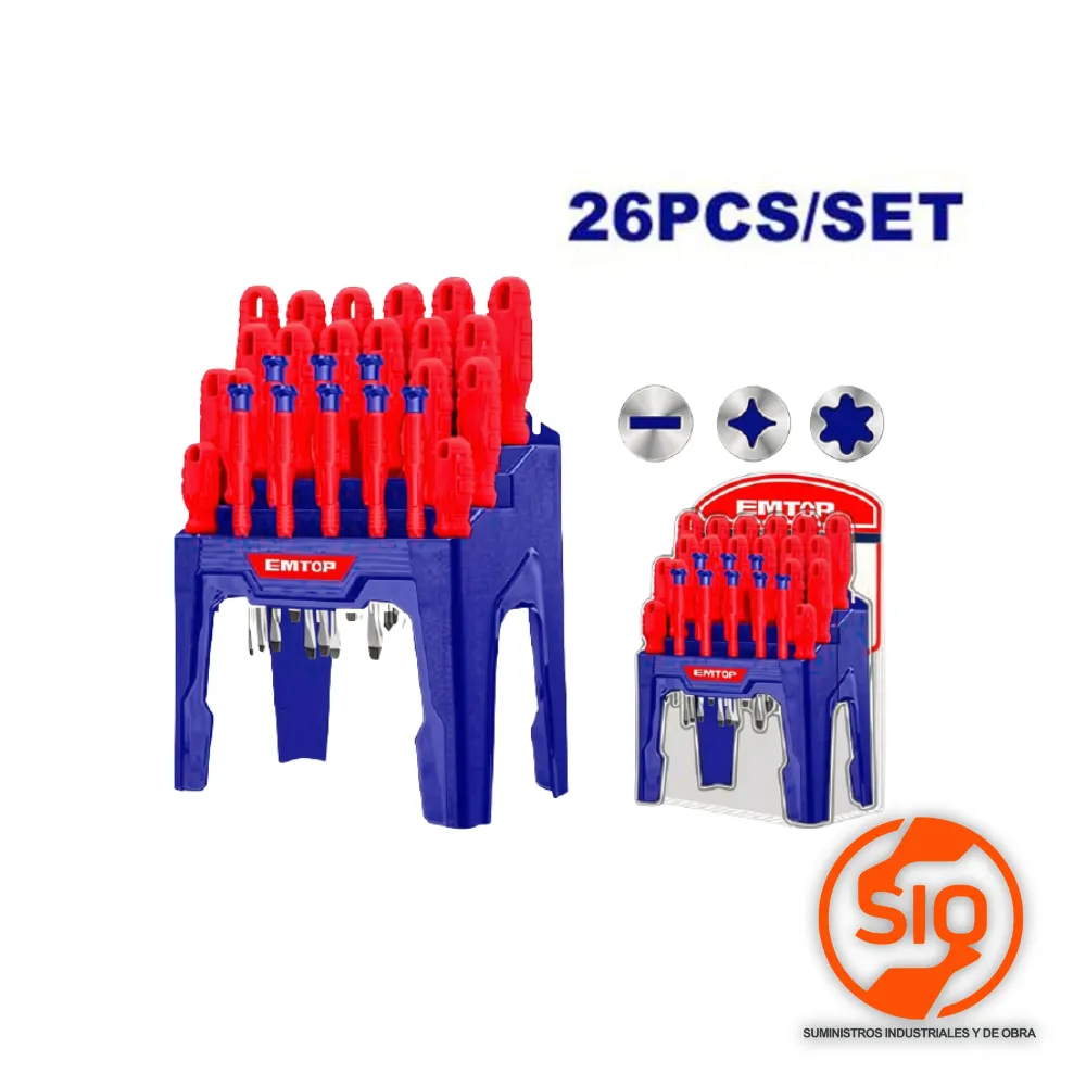 EMTOP JUEGO DE DESARMADOR / DESTORNILLADORES 26PZ ESST2601