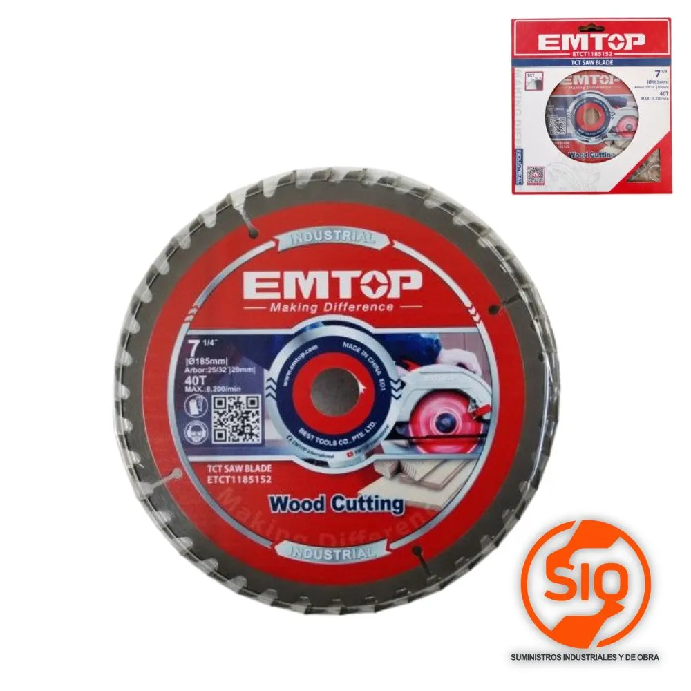 EMTOP DISCO 7-1/4 MADERA 40D ETCT1185152