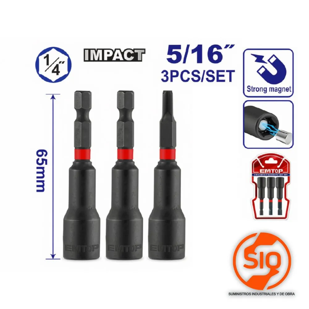 EMTOP COPA 5/16 PARA BARRENO 3PZ UEMNS0831