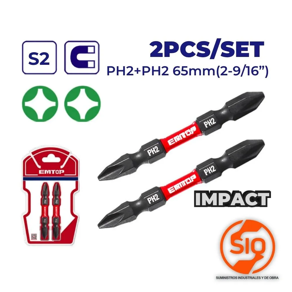 EMTOP PUNTAS PH2 - 2PULG 2PZ ESBTM7PH265