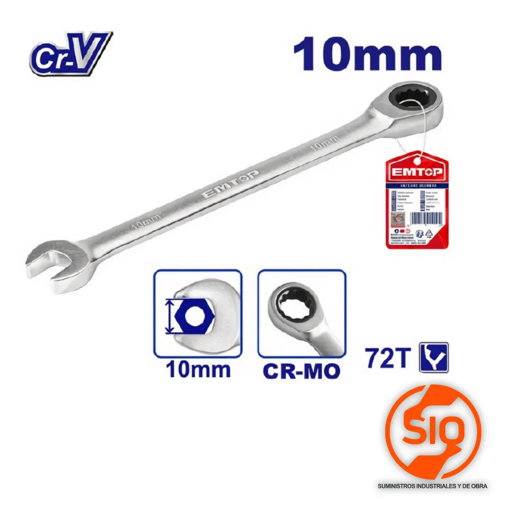 EMTOP LLAVE COLA CORONA 10# CON RATCH ECSPAR101