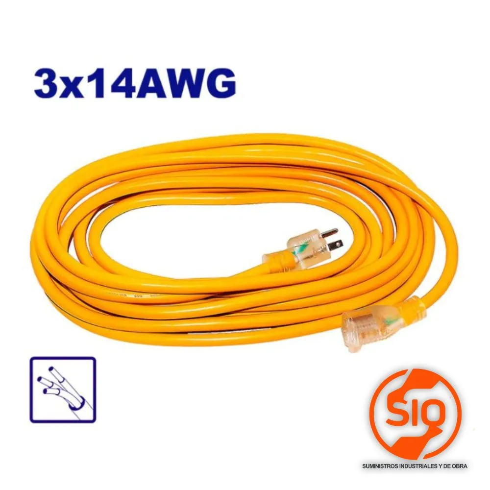 EMTOP EXTENSION ELECTRICA 6M USO RUDO AMARILLO EMEJ3402