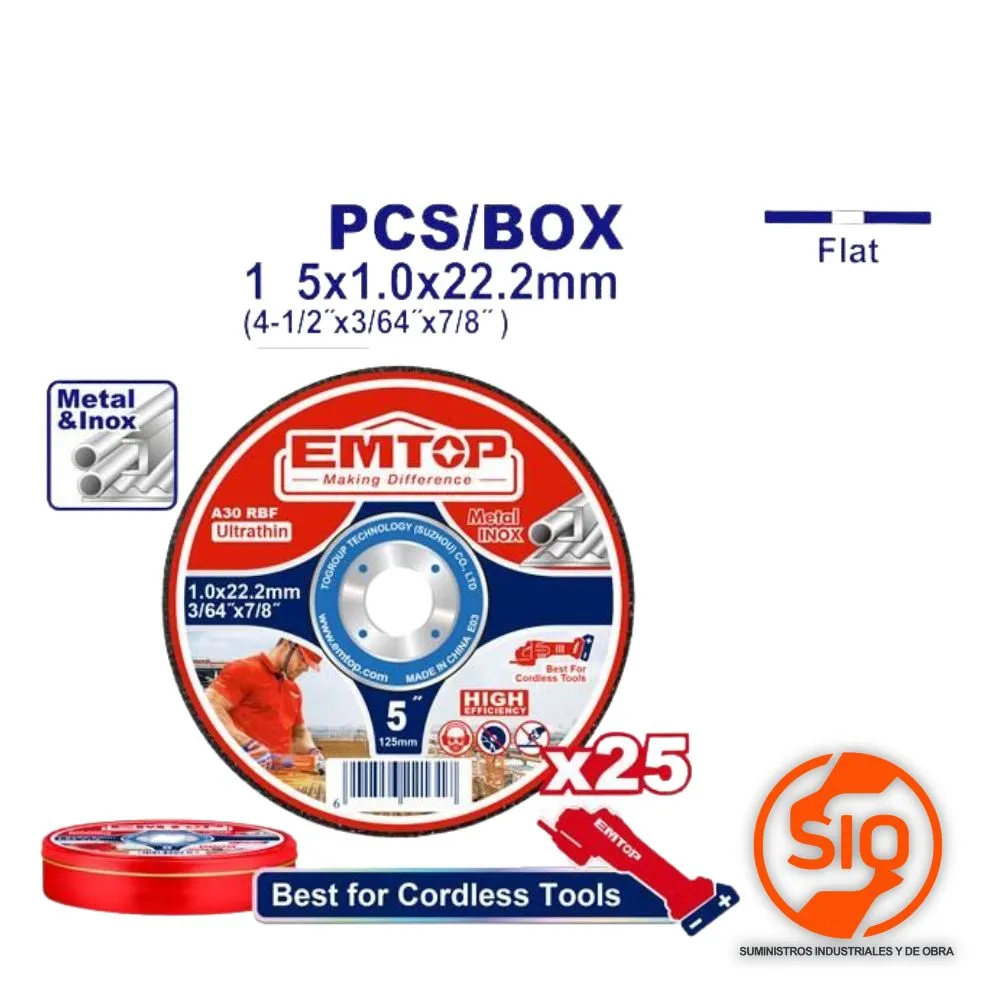 EMTOP DISCO 4-1/2 CORTE METAL - LATA25U EACD11011525
