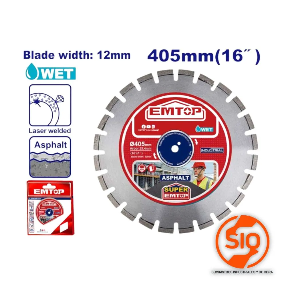 EMTOP DISCO 16 SEGMENTADO PARA ASFALTO 12MM EDDC064053