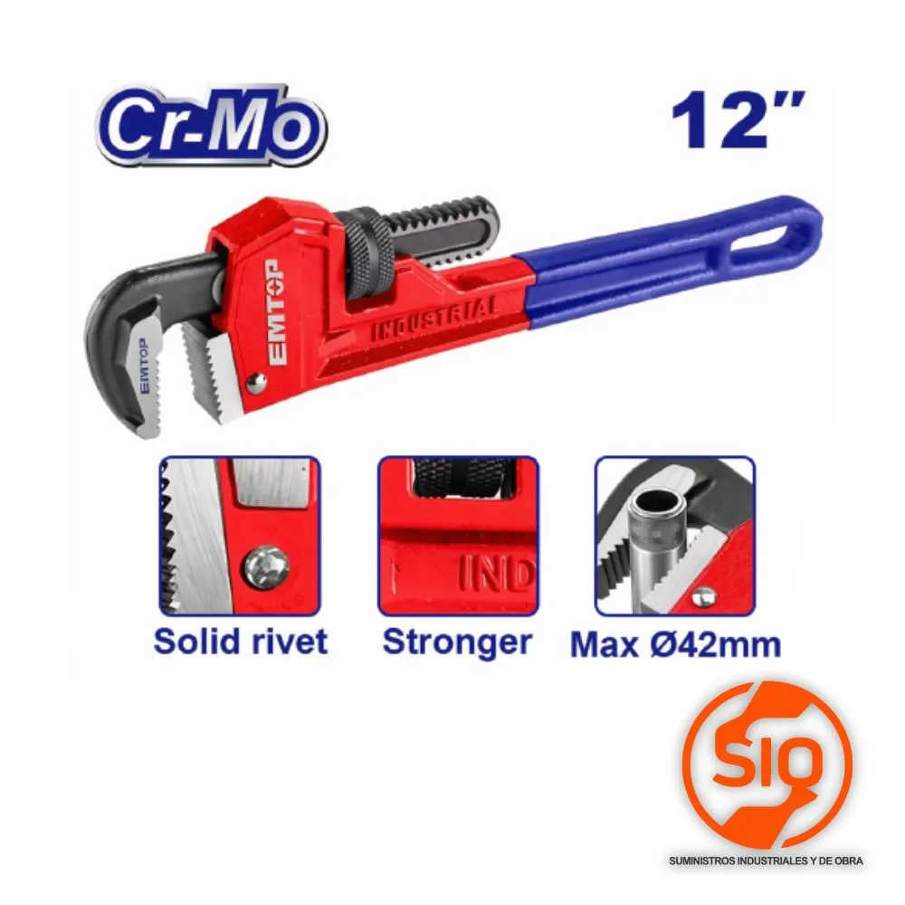 EMTOP LLAVE DE TUBO STILSON 12 PULG EPWH1201