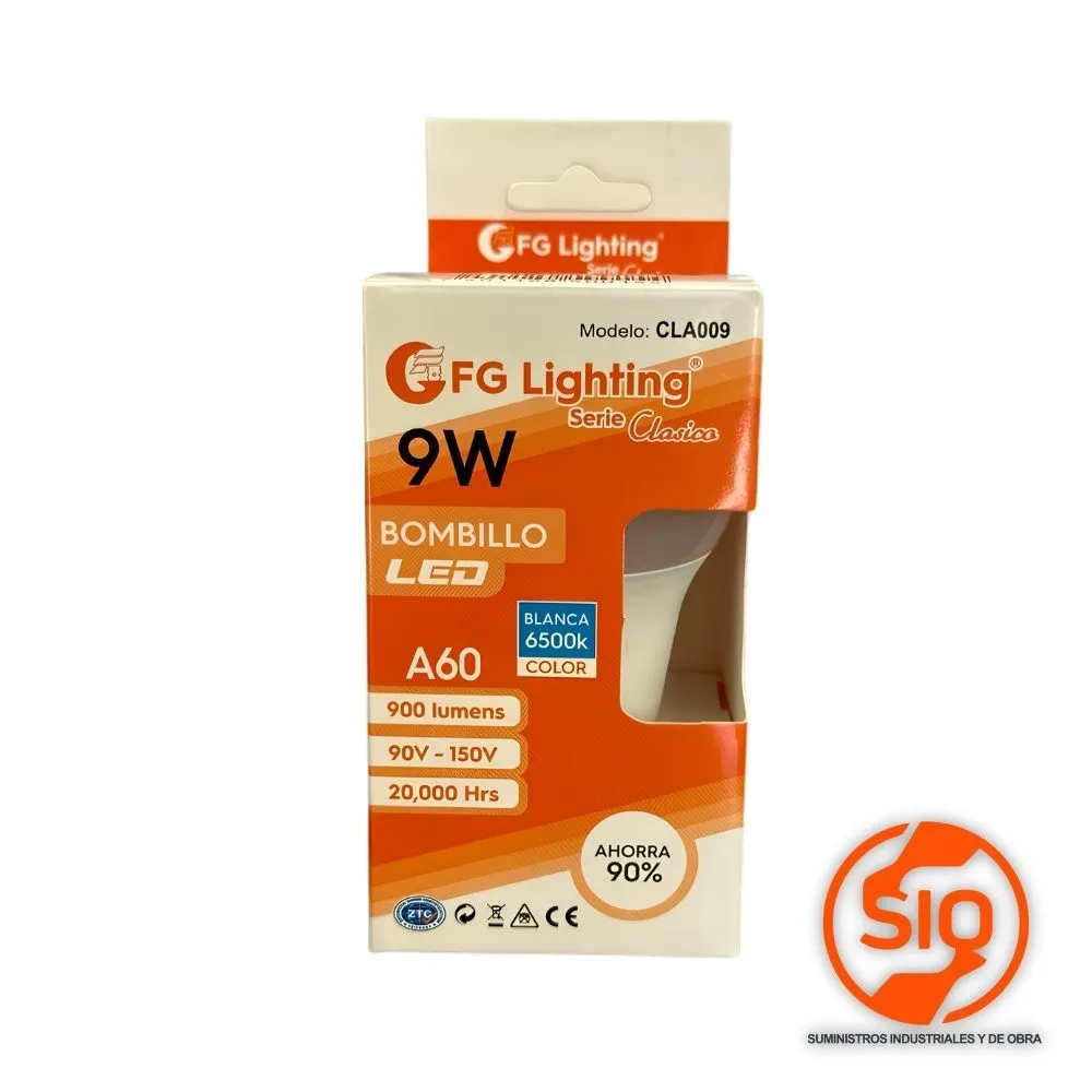 FG BOMBILLA LED 9W LUZ BLANCA CLA009