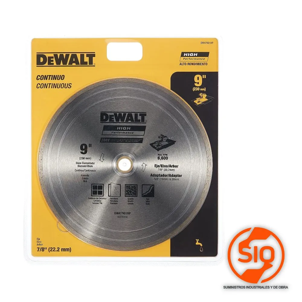 DEWALT DISCO 9 CONTINUO PARA CONCRETO DW47901HP