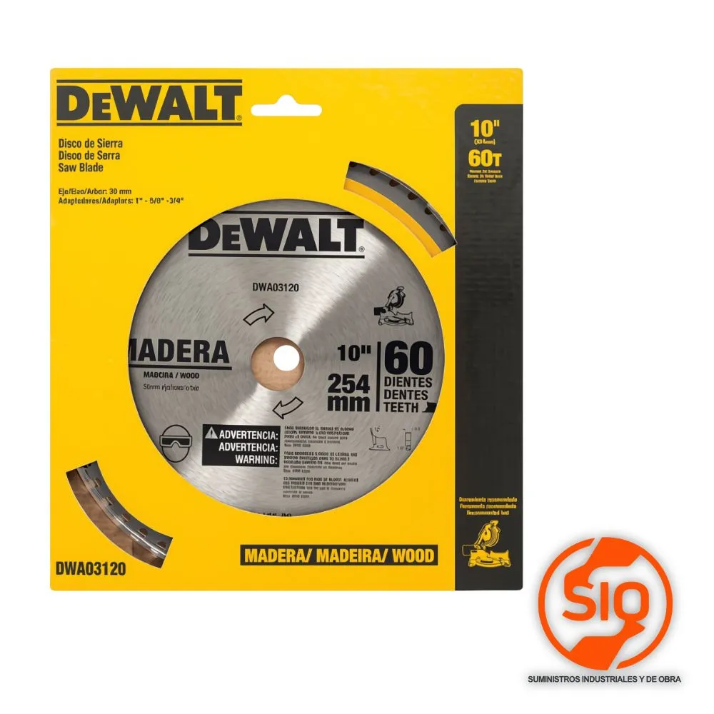 DEWALT DISCO 10 DE 60 DIENTES DWA03120