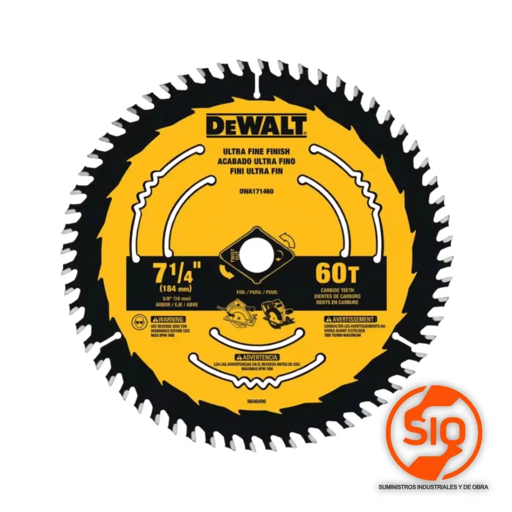 DEWALT DISCO 7-1/4 60D PARA MADERA DWA171460