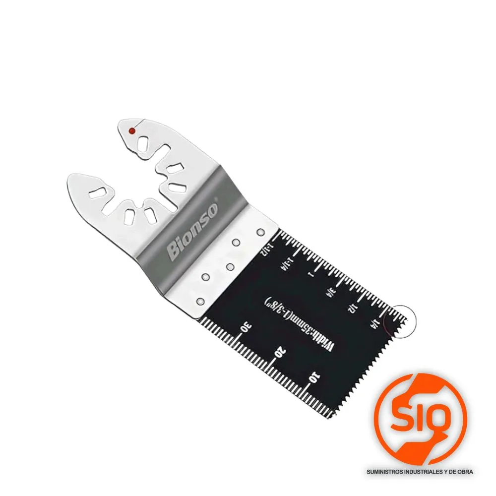 BIONSO CUCHILLA BI METAL 35MM RECTA PARA MULTITOOL OSCILADORA