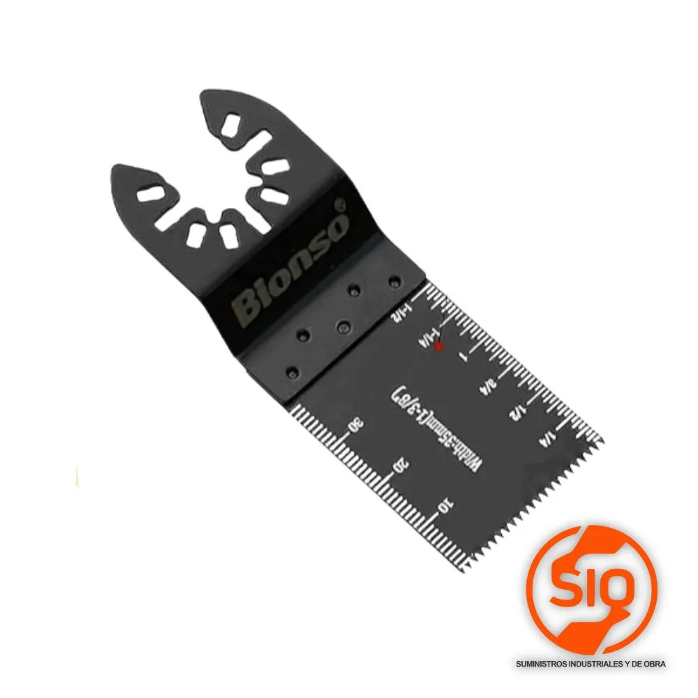 BIONSO CUCHILLA PLASTICO MADERA 35MM RECTA PARA MULTITOOL OSCILADORA