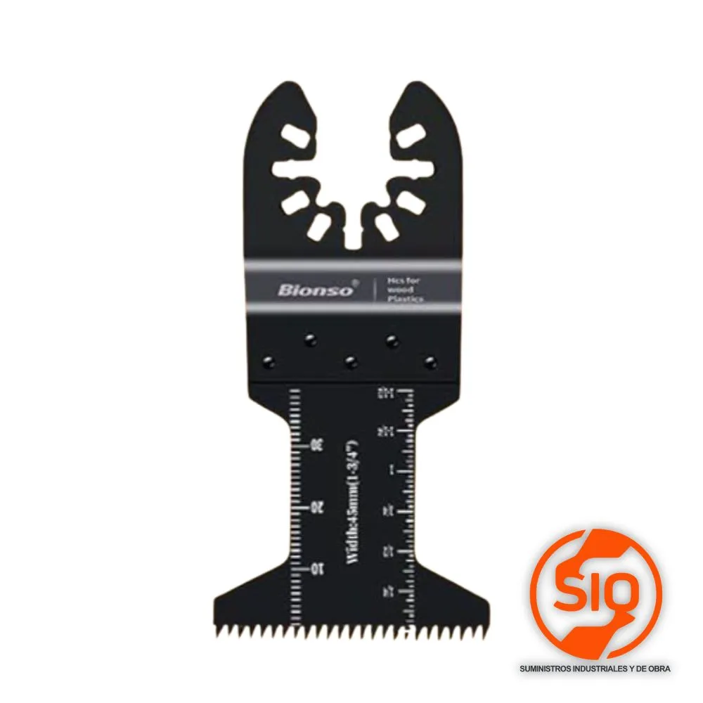 BIONSO CUCHILLA PLASTICO MADERA 45MM RECTA PARA MULTITOOL OSCILADORA
