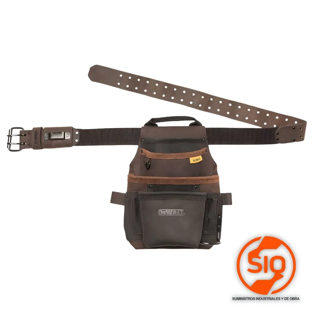 DEWALT BOLSA PORTAHERRAMIENTAS CON CINTURON PARA ELECTRICISTA DE CUERO PREMIUM DWST550115