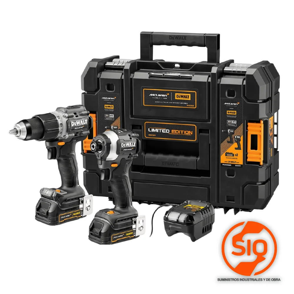 [DCK200ME2GT-B3] DEWALT COMBO BARRENO XR 20V + ATORNILLADOR DE IMPACTO XR 1/4 20V MCLAREN DCK200ME2GT-B3