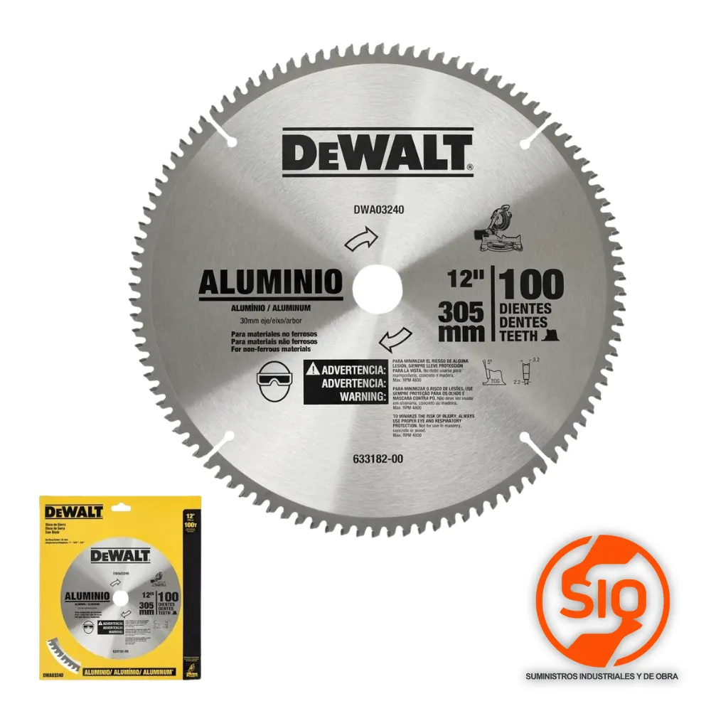 [DWA03240] DEWALT DISCO 12 ALUMINIO 100D DWA03240
