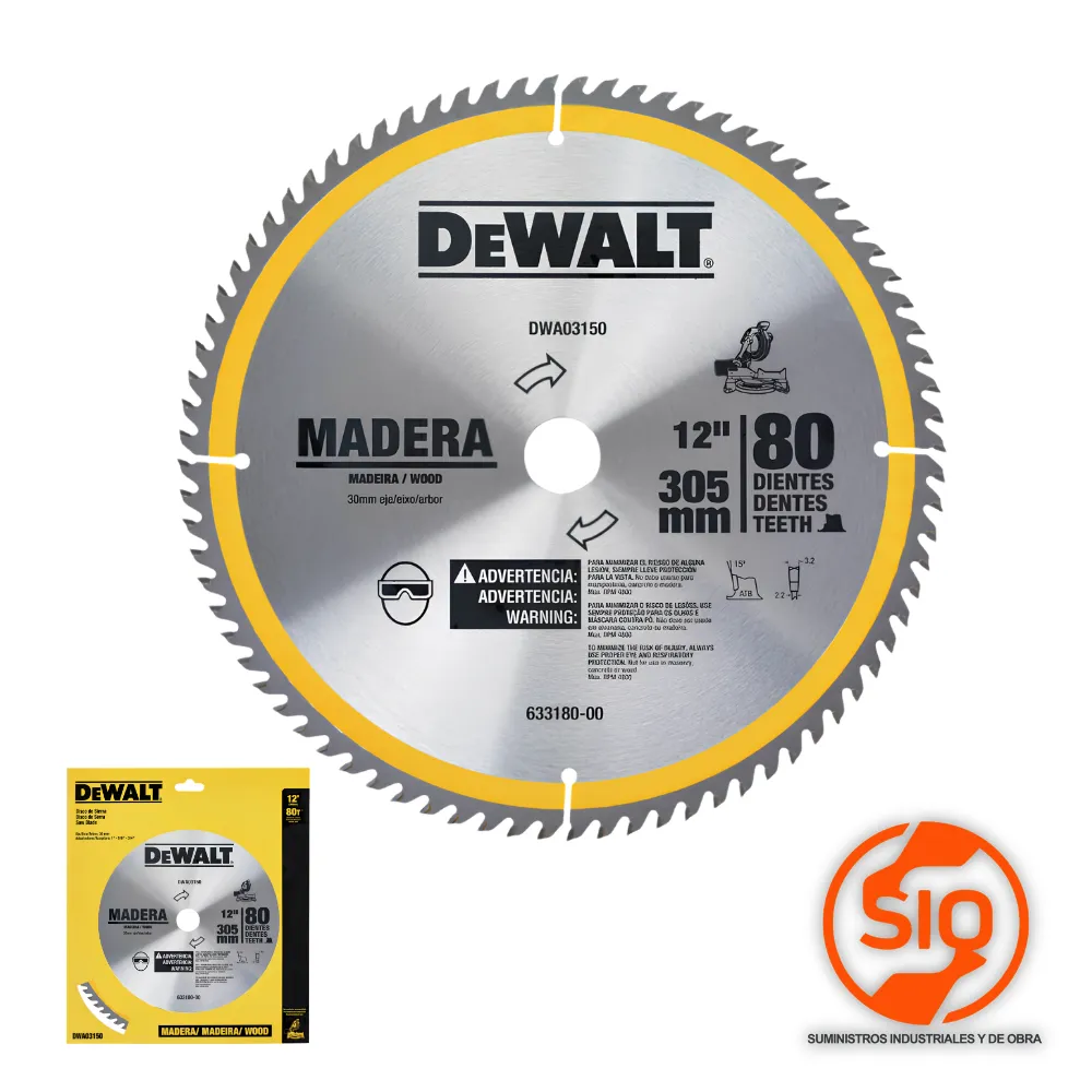 [DWA03150] DEWALT DISCO 12 MADERA 80D DWA03150