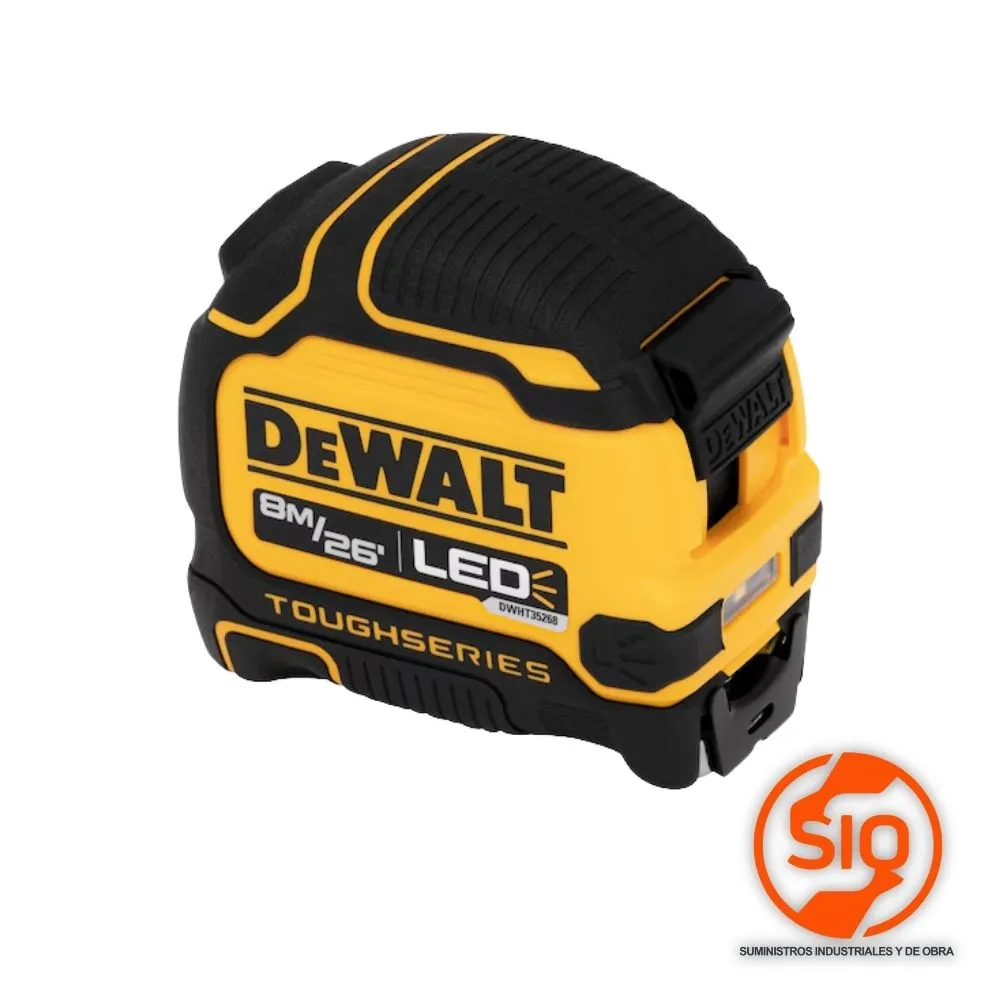 DEWALT FLEXOMETRO 8M CON LED TOUGHSERIES