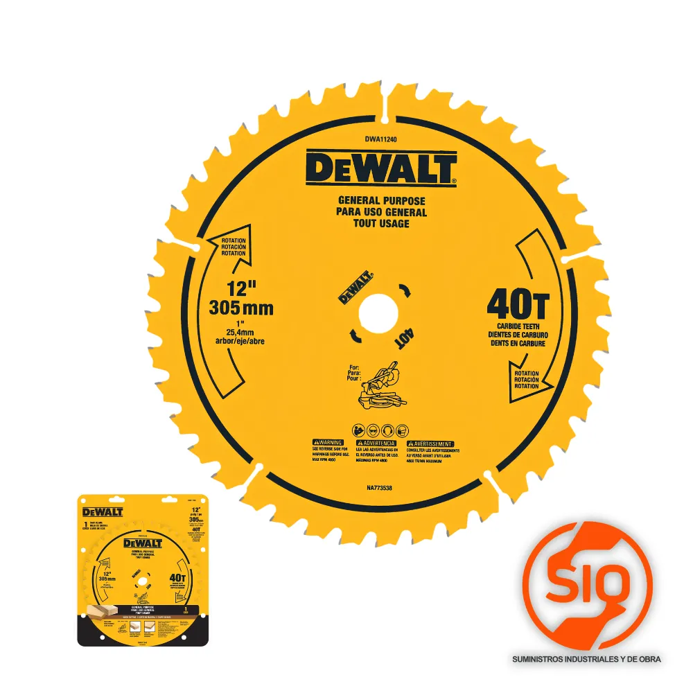 [DWA11240] DEWALT DISCO P/INGLETA MADERA 12-40 DT DWA11240