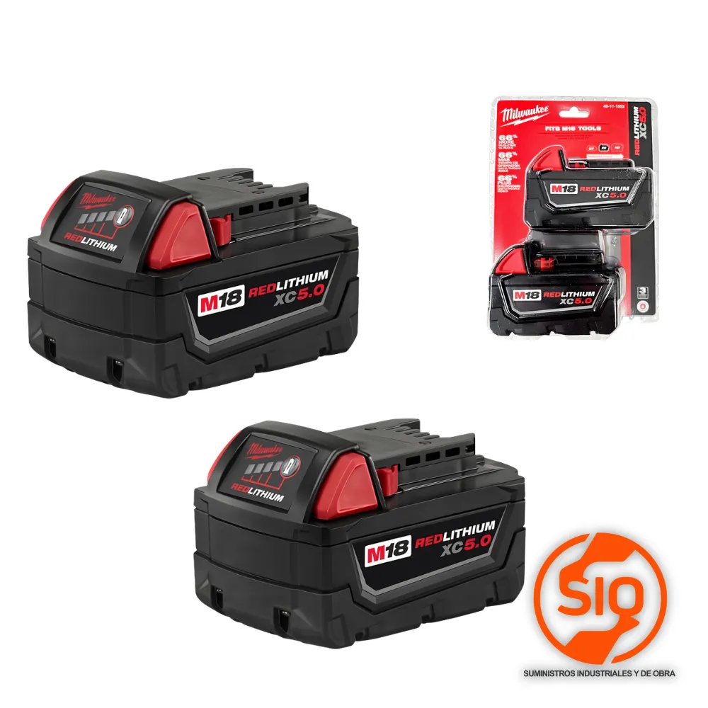 [48-11-1852] MILWAUKEE BATERIA M18 18V - 5AMP 2PZ 48-11-1852