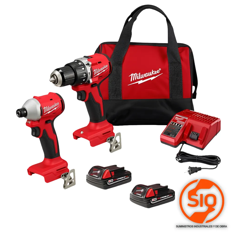 [3610-22CT] MILWAUKEE COMBO ROTOMARTILLO 1/2 Y ATORNILLADOR DE IMPACTO 1/4 M18 BRUSHLESS (BOLSA + CARGADOR Y BATERIAS) 3610-22CT