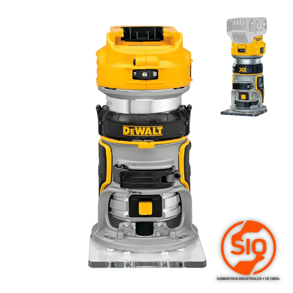 [DCW600B] DEWALT ROUTER INALAMBRICO 20V BRUSHLESS DE PALMA 25,500 RPM COLLET 1/4 (SOLO HERRAMIENTA) DCW600B