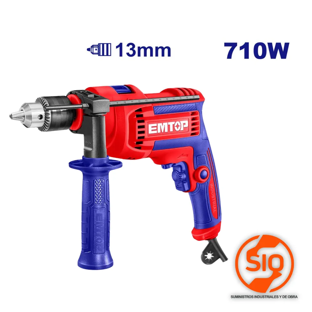[ULMDL0716] EMTOP ROTOMARTILLO / BARRENO / TALADRO DE IMPACTO 710 WATTS MANDRIL DE 1/2 PULG ULMDL0716