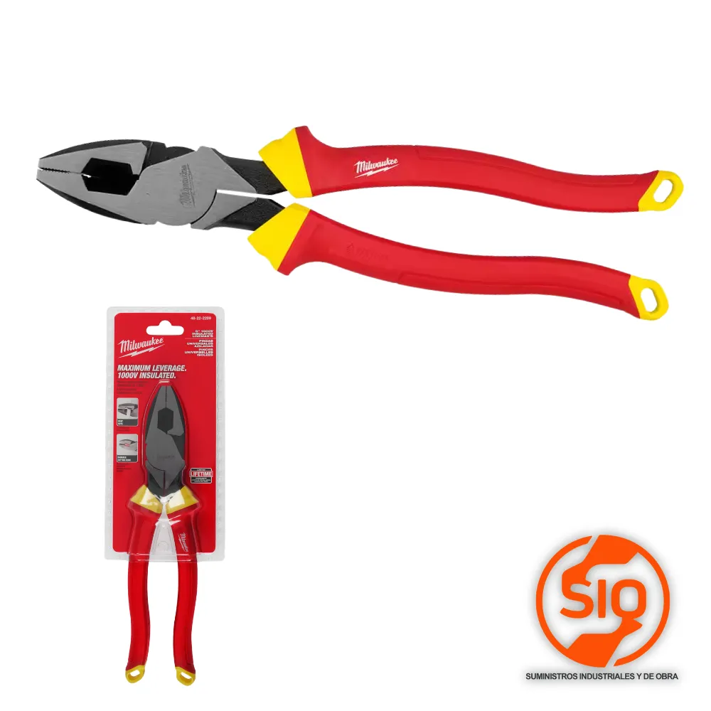 [48-22-2209] MILWAUKEE ALICATE ELECTRICISTA AISLADO 9 PULG 1000V 48-22-2209
